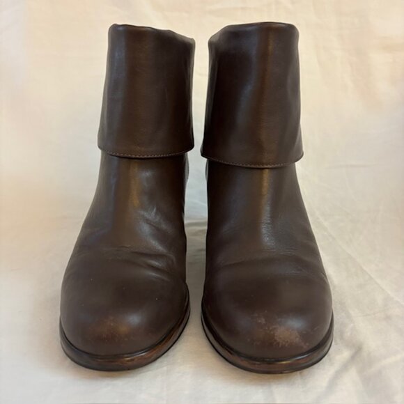 Dansko Bobbi Dark Brown Leather Cuffed Heeled Ankle Boots, Women's Size 37 - Picture 5 of 13